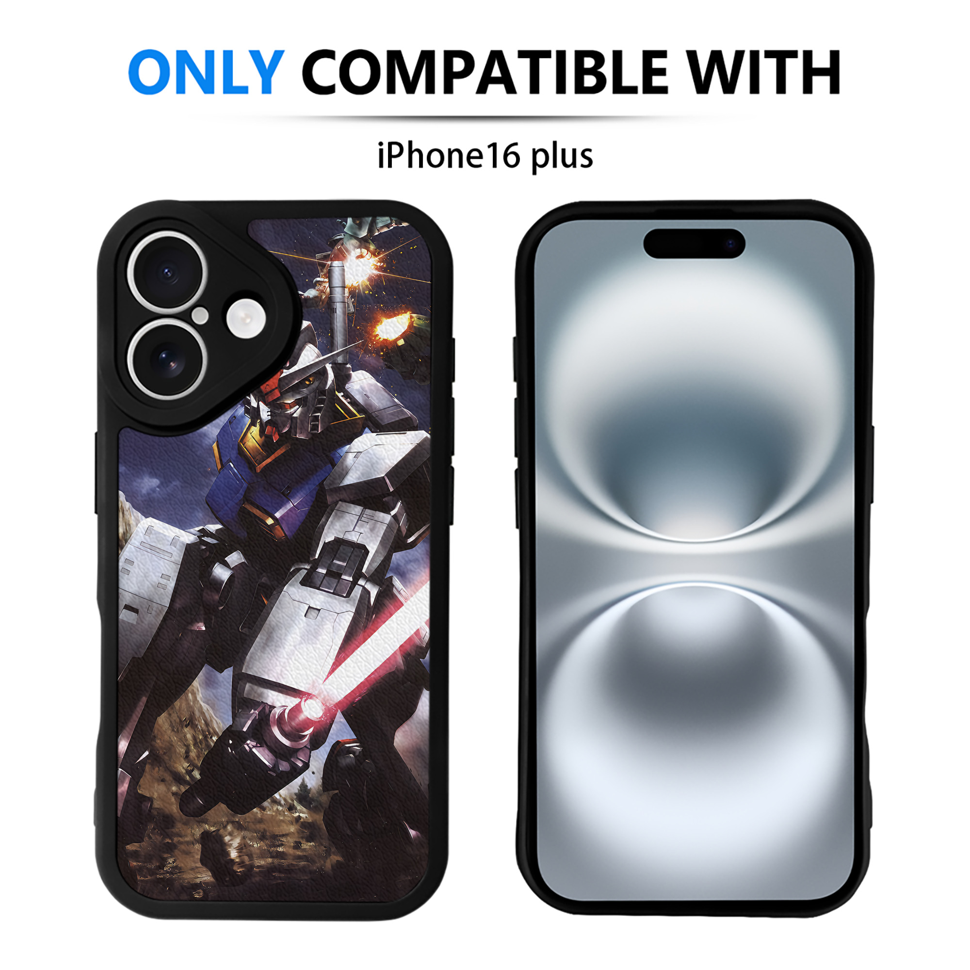 （画像用） 機動戦士ガンダム Mobile Suit Gundam 【iPhone 16シリーズ対応】シリコンスマホケース（レザー調） 材質：シリコン
